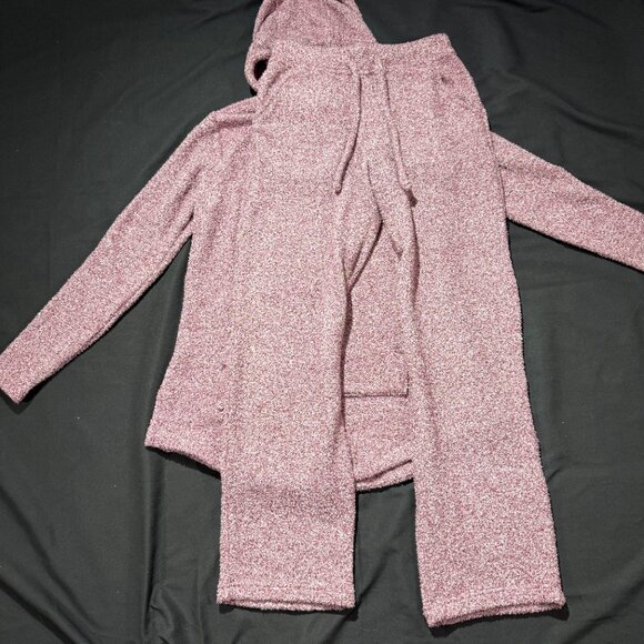 DULUTH TRADING Women's Fleece Hoodie/Sweatpants Set XS Red Warm and Soft - Picture 2 of 13